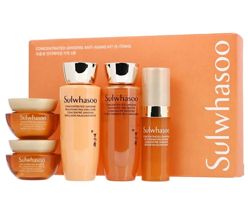 sulwhasoo concentrated ginseng anti aging 5 pcs kit