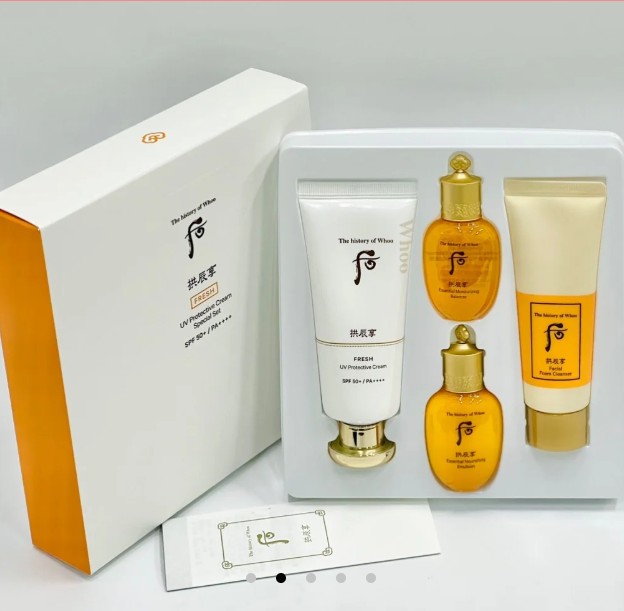 THE WHOO - Gongjinhyang Fresh UV Protective Cream 4pcs Special Set - Image 4