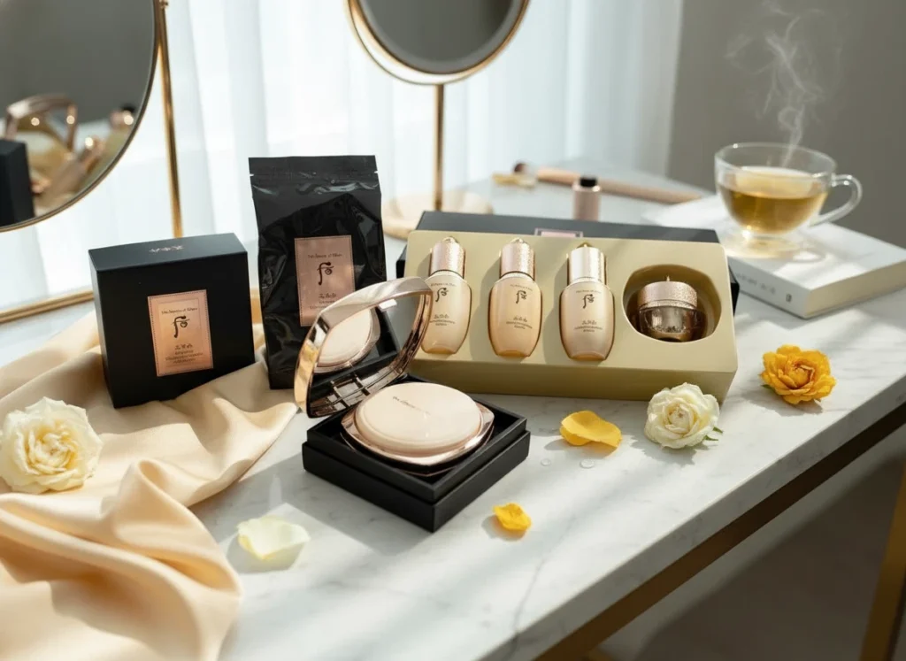 THE WHOO - Cheonyuldan Signature Cushion Foundation #21 Natural Beige Special Set