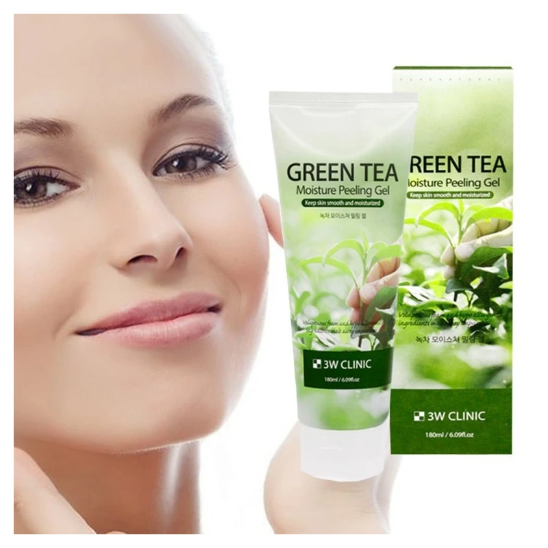3WClinic - Green Tea Moisture Peeling Exfoliating Gel 180ml