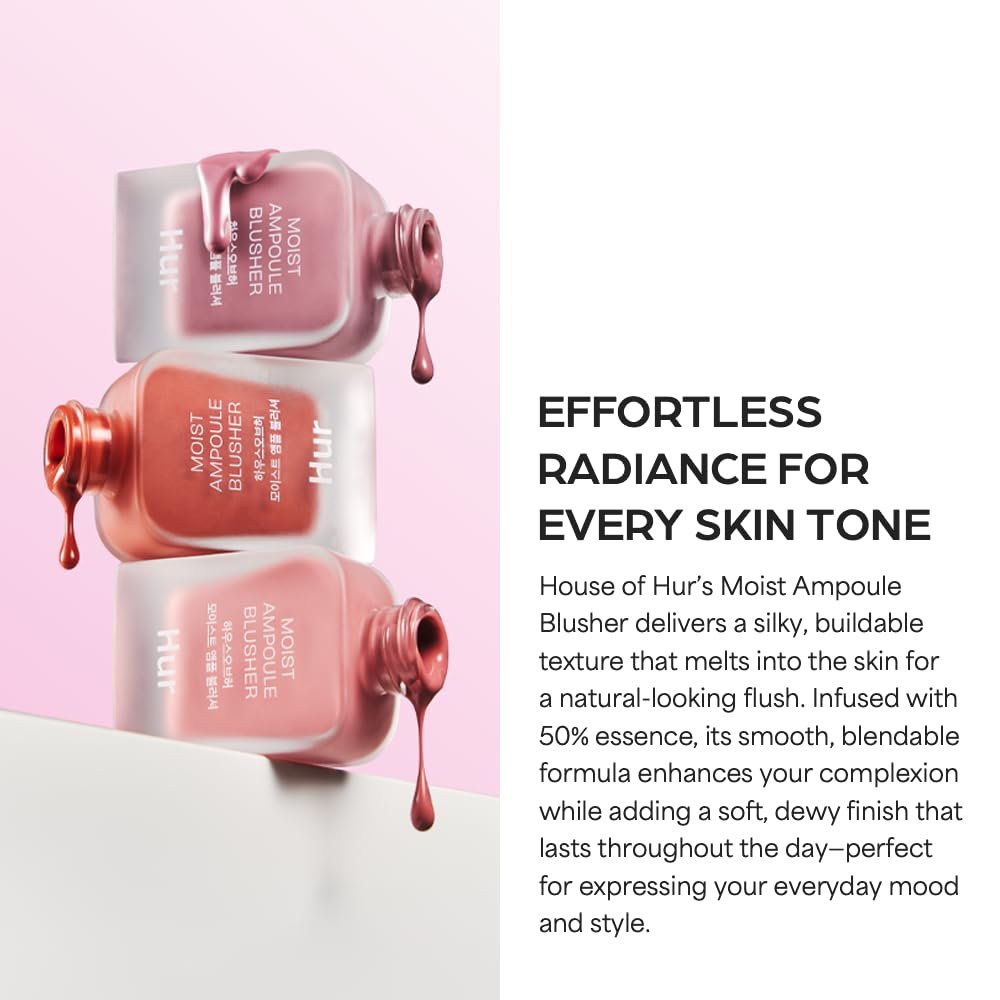 House of Hur Moist Ampoule Blusher | Hydrating & Long-Lasting Blush | 10 mL - color (Cherry Blossom) - Image 4