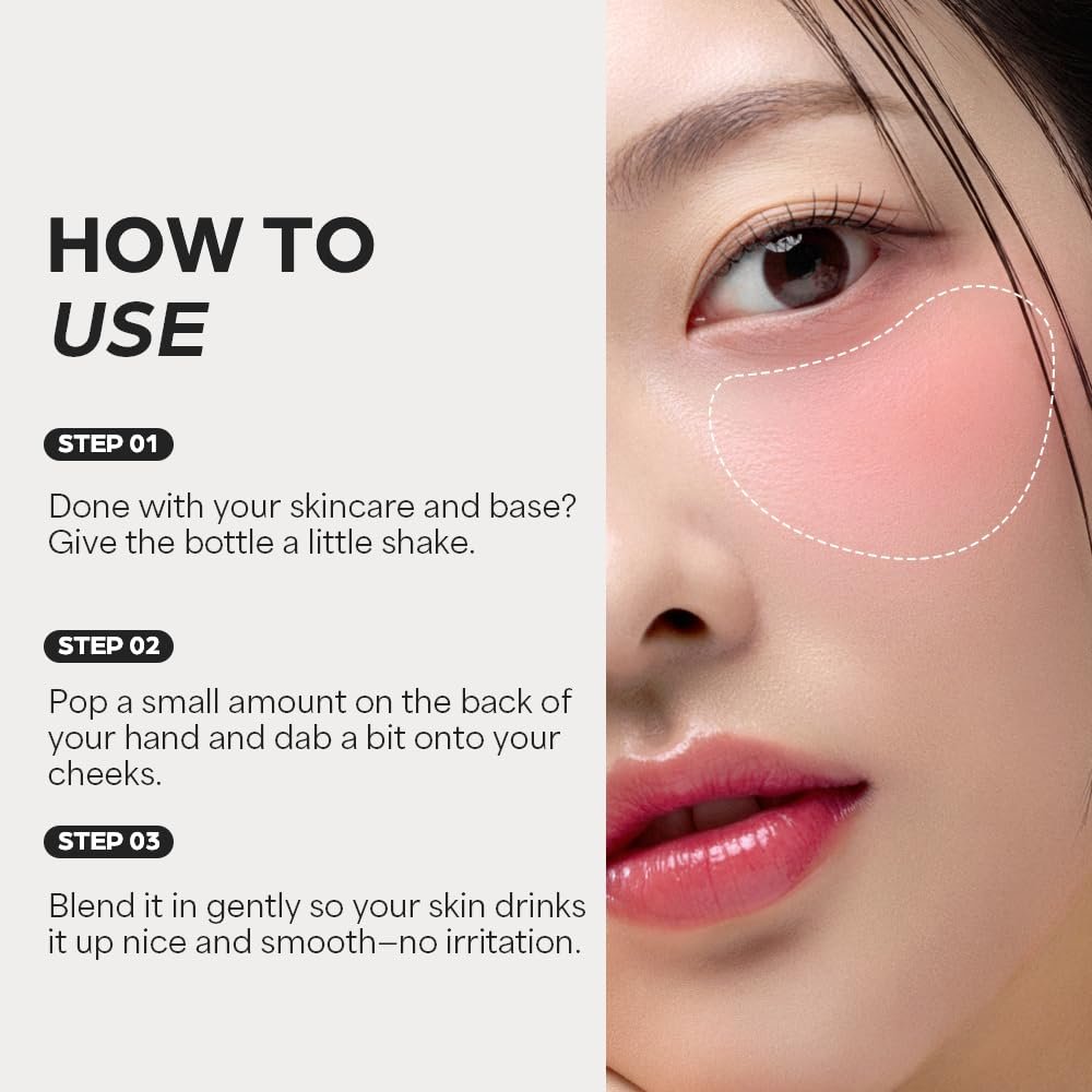 House of Hur Moist Ampoule Blusher | Hydrating & Long-Lasting Blush | 10 mL - color (Cherry Blossom) - Image 3